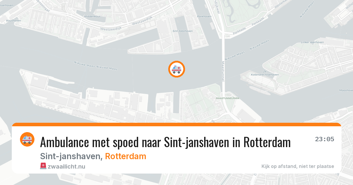 Ambulance met spoed naar Sint-janshaven in Rotterdam — 24 jul 2026