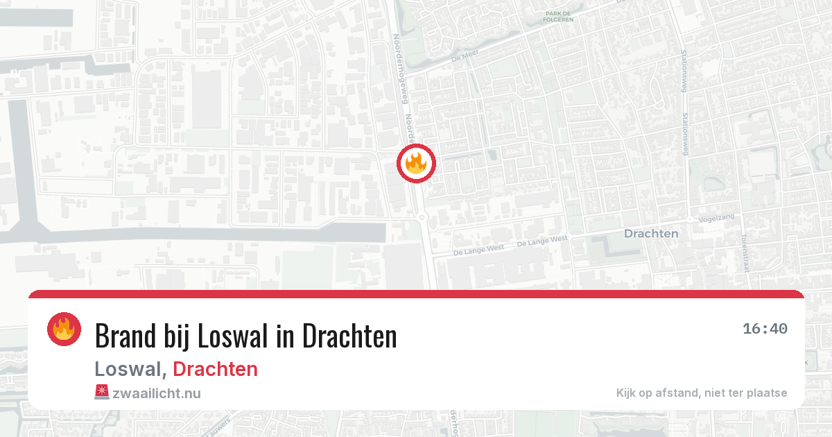 Brand bij Loswal in Drachten — 9 jul 2026
