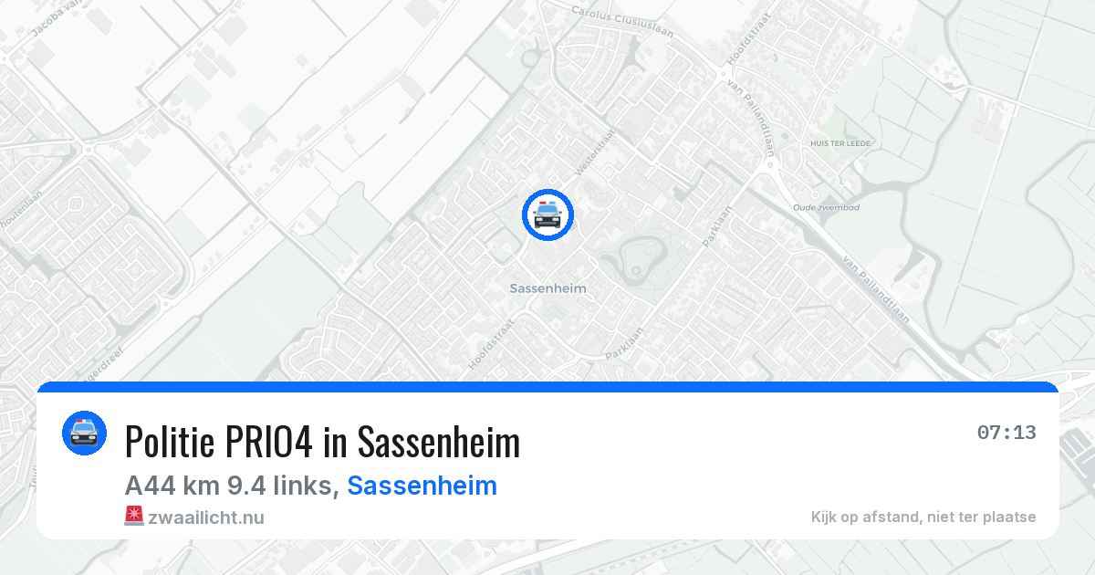 Politie PRIO4 in Sassenheim — 12 mei 2026 | 🚨 Zwaailicht.nu