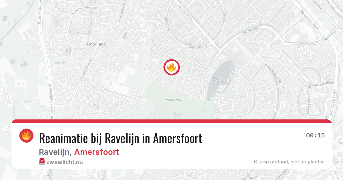 Reanimatie bij Ravelijn in Amersfoort — 23 mrt 2026