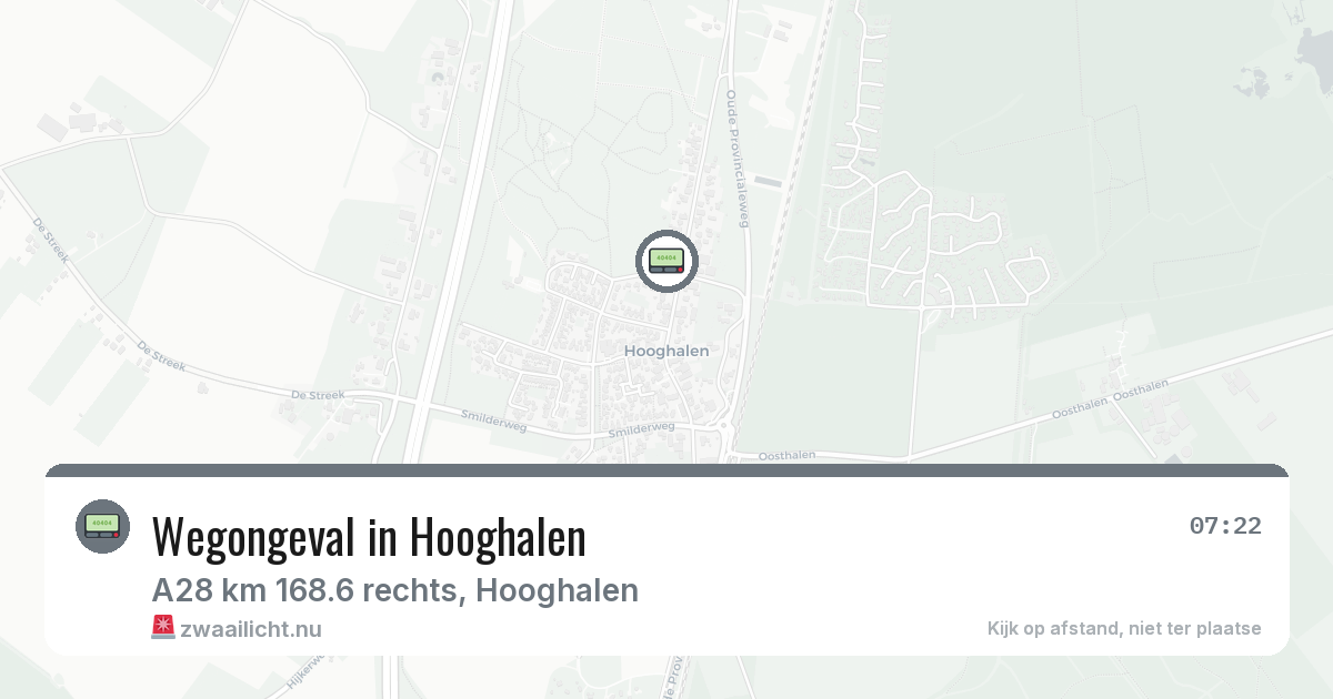 Wegongeval in Hooghalen — 17 feb 2026