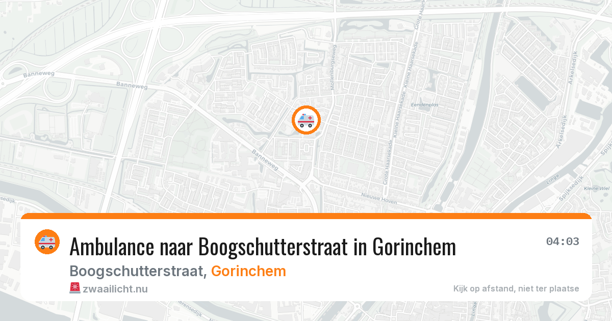 Ambulance naar Boogschutterstraat in Gorinchem — 21 jul 2026