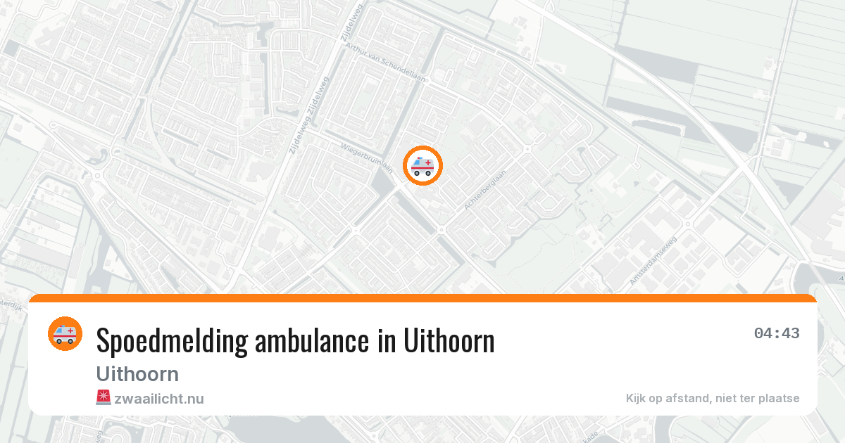 Spoedmelding ambulance in Uithoorn — 8 apr 2026