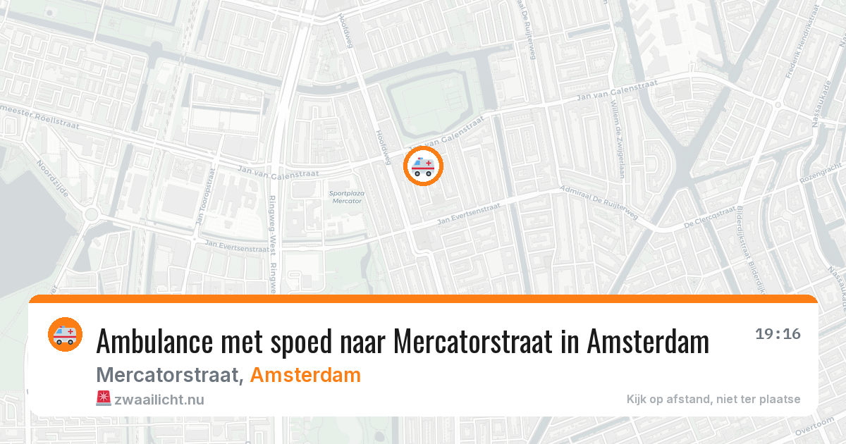 Ambulance met spoed naar Mercatorstraat in Amsterdam — 1 jun 2026