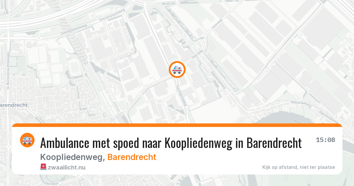 Ambulance met spoed naar Koopliedenweg in Barendrecht — 24 mei 2026