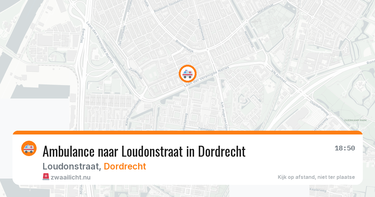 Ambulance naar Loudonstraat in Dordrecht — 10 jul 2026