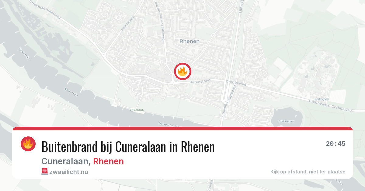 Buitenbrand bij Cuneralaan in Rhenen — 19 jul 2026