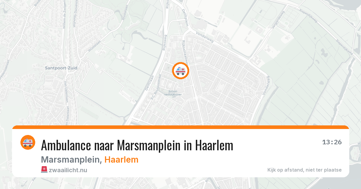 Ambulance naar Marsmanplein in Haarlem — 10 jul 2026