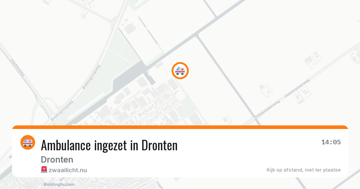 Ambulance ingezet in Dronten — 10 apr 2026