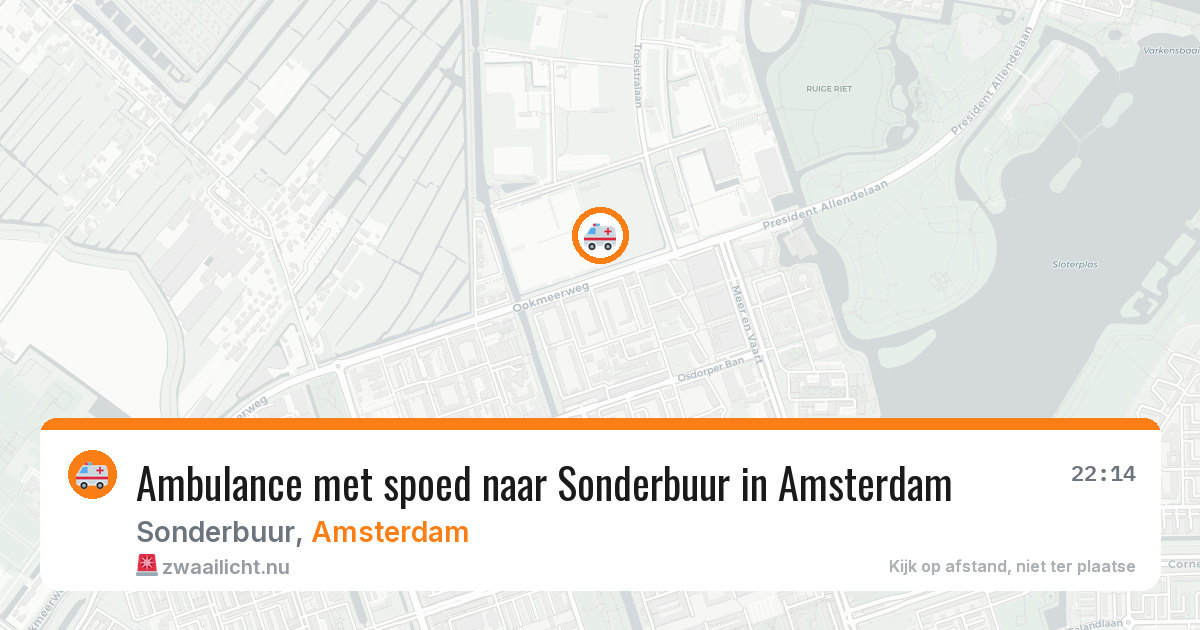 Ambulance met spoed naar Sonderbuur in Amsterdam — 25 mei 2026