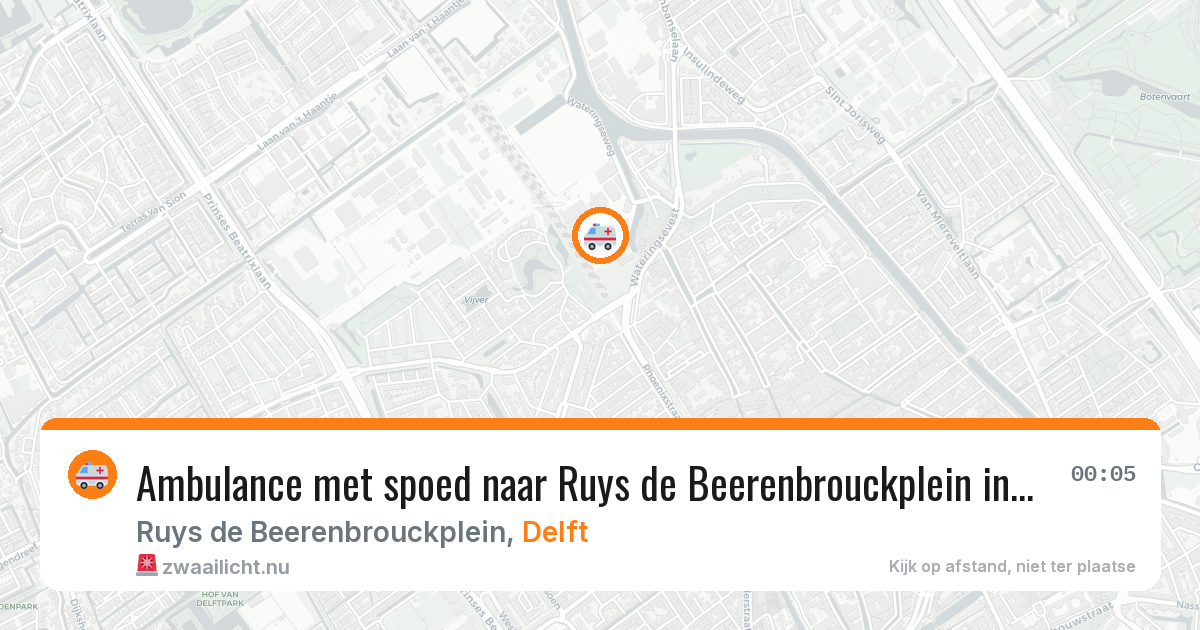 Ambulance met spoed naar Ruys de Beerenbrouckplein in Delft — 24 jan 2026