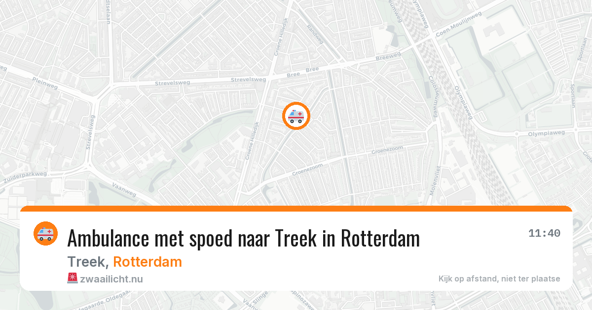 Ambulance met spoed naar Treek in Rotterdam — 4 jun 2026