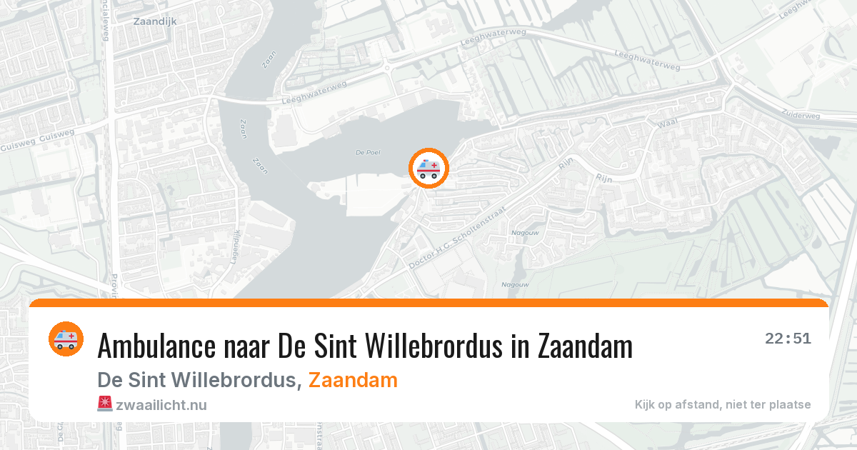 Ambulance naar De Sint Willebrordus in Zaandam — 24 jul 2026