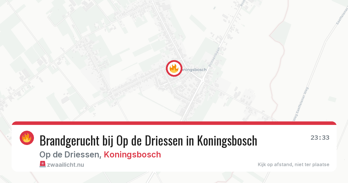 Brandgerucht bij Op de Driessen in Koningsbosch — 15 mei 2026