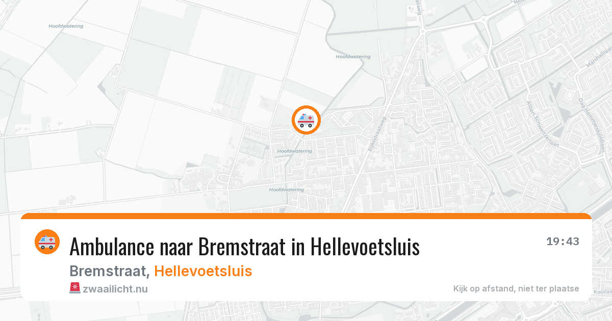 Ambulance naar Bremstraat in Hellevoetsluis — 16 jul 2026