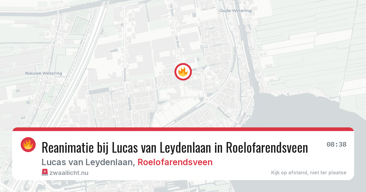 Reanimatie bij Lucas van Leydenlaan in Roelofarendsveen — 29 mei 2026