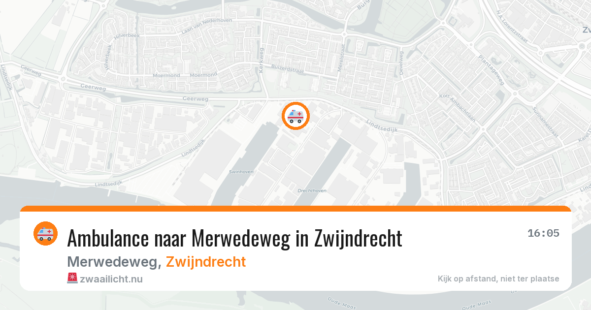 Ambulance naar Merwedeweg in Zwijndrecht — 17 jul 2026