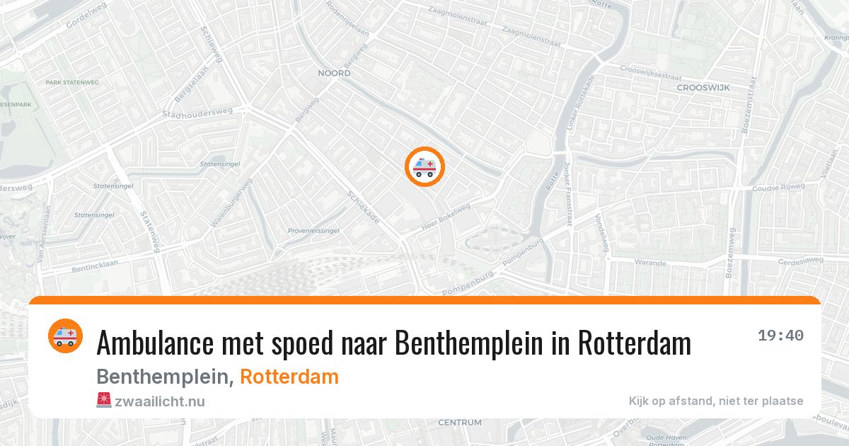 Ambulance met spoed naar Benthemplein in Rotterdam — 23 jul 2026