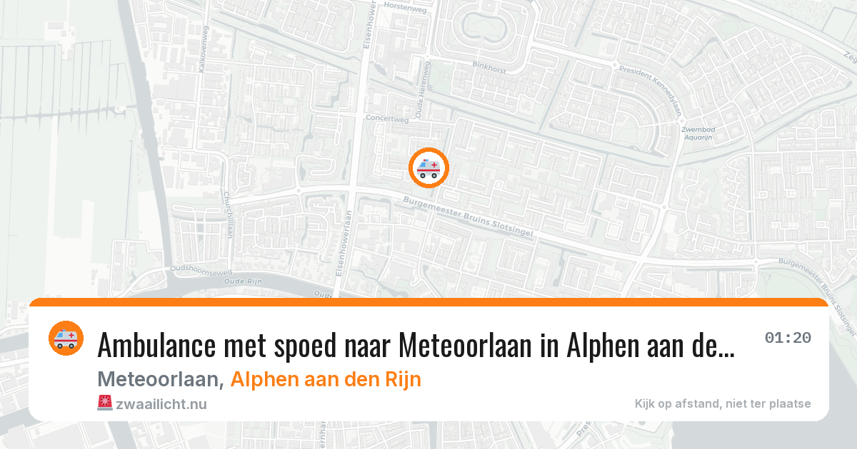 Ambulance met spoed naar Meteoorlaan in Alphen aan den Rijn — 25 jan 2026