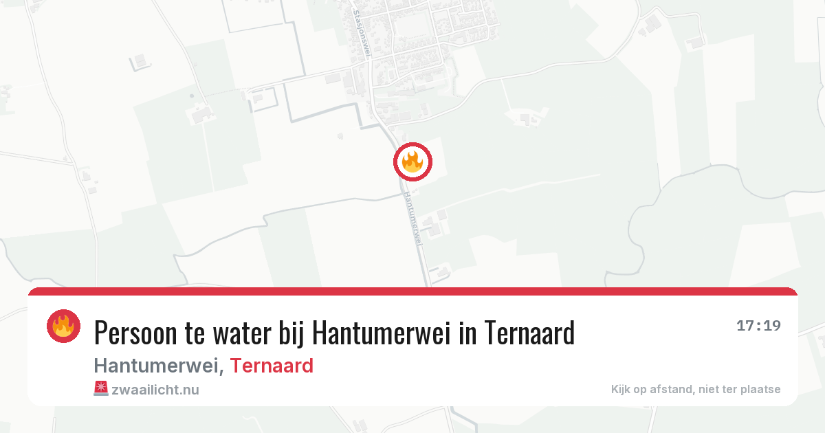 Persoon te water bij Hantumerwei in Ternaard — 23 mei 2026