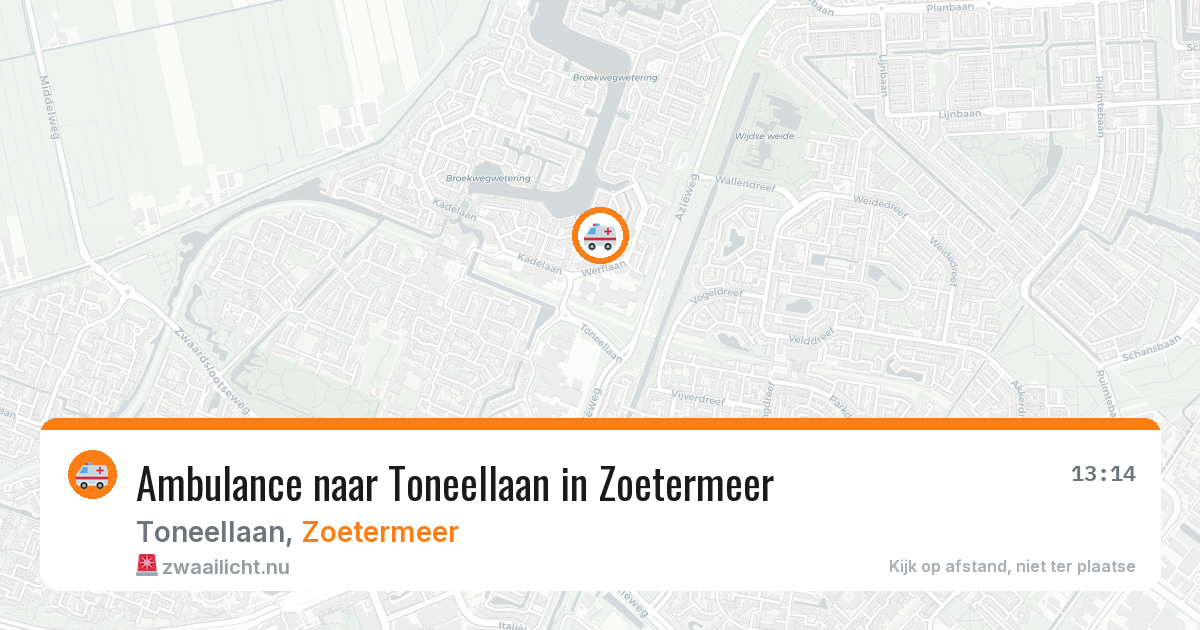 Ambulance naar Toneellaan in Zoetermeer — 10 jul 2026