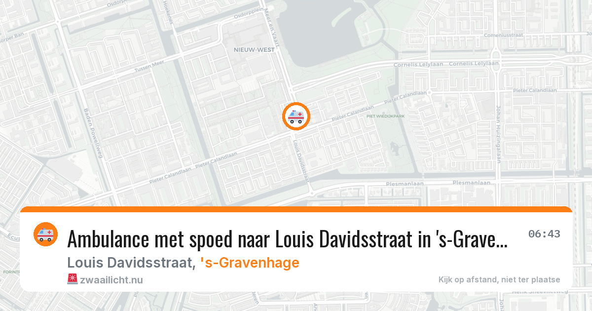 Ambulance met spoed naar Louis Davidsstraat in 's-Gravenhage — 3 feb 2026