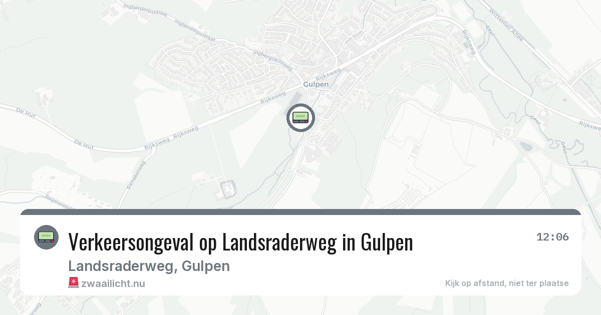 Verkeersongeval op Landsraderweg in Gulpen — 7 mrt 2026