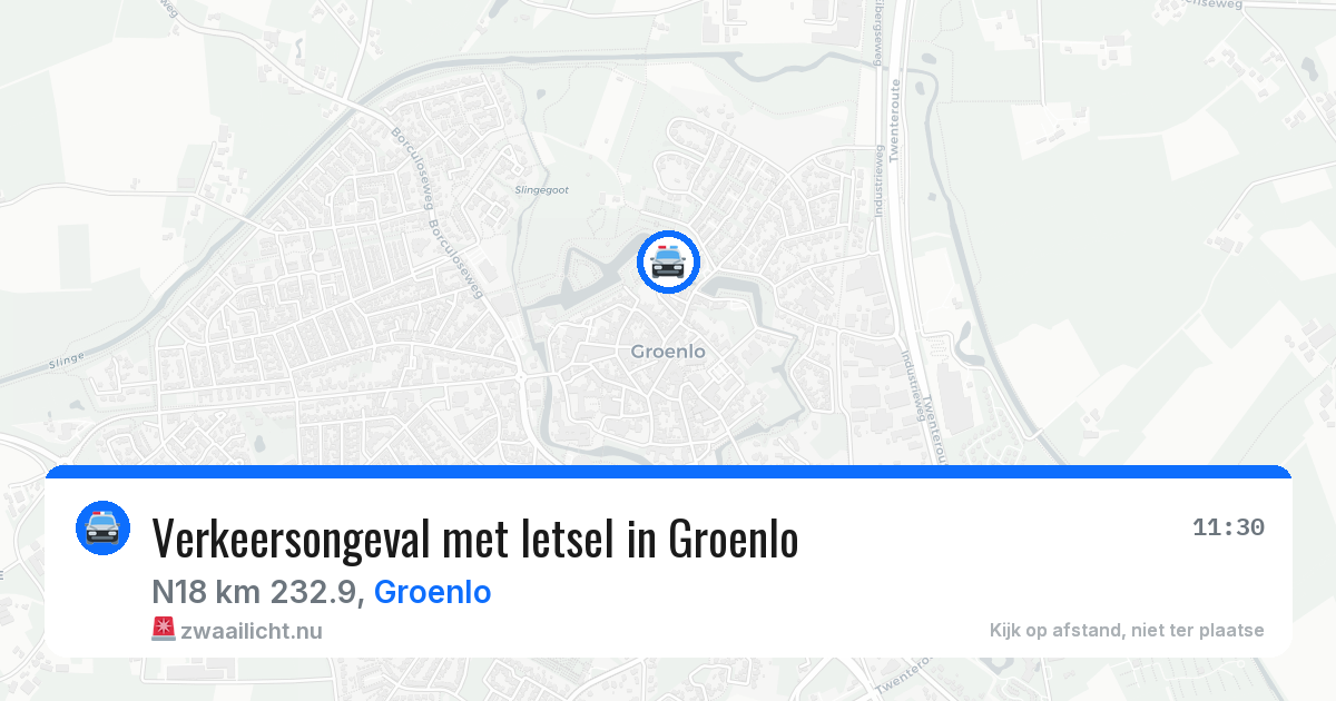 Verkeersongeval met letsel in Groenlo — 30 mrt 2026
