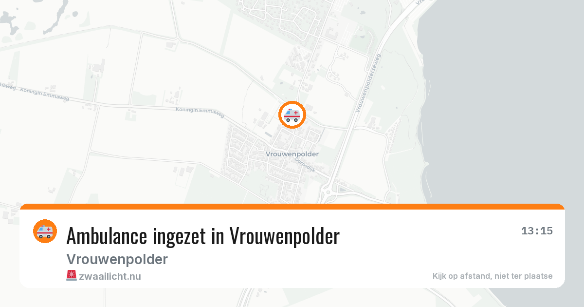 Ambulance ingezet in Vrouwenpolder — 11 jul 2026