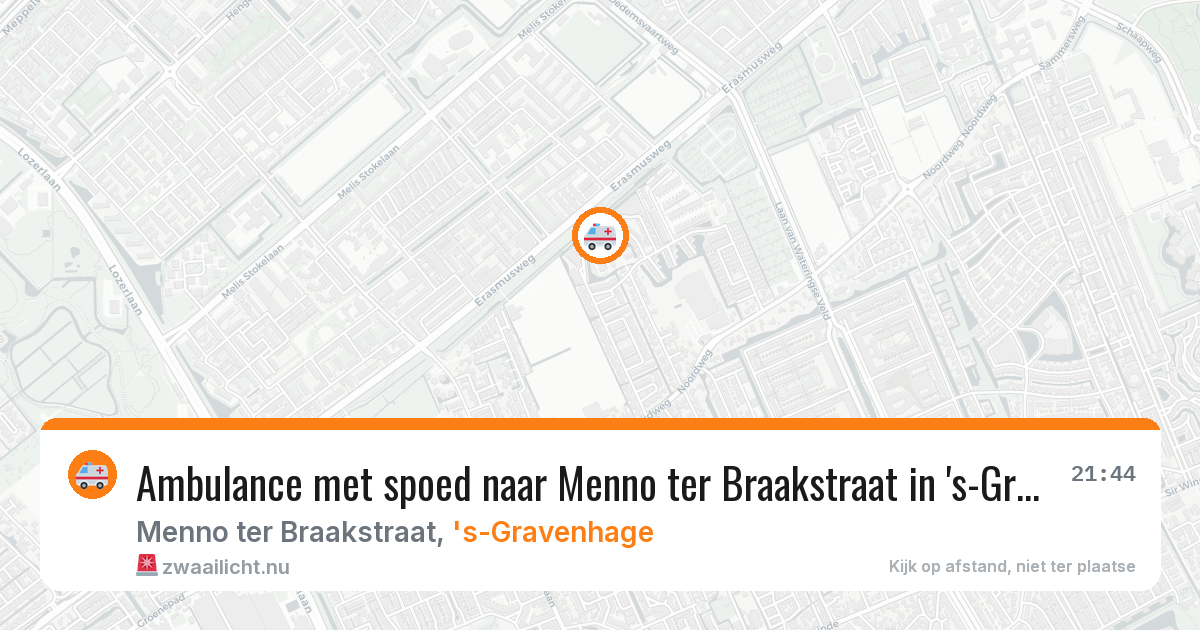Ambulance met spoed naar Menno ter Braakstraat in 's-Gravenhage — 5 mei 2026