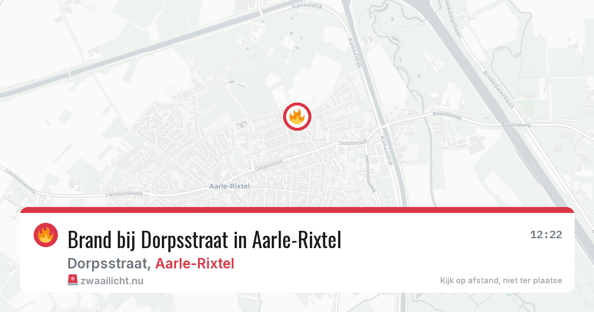 Brand bij Dorpsstraat in Aarle-Rixtel — 18 mrt 2026