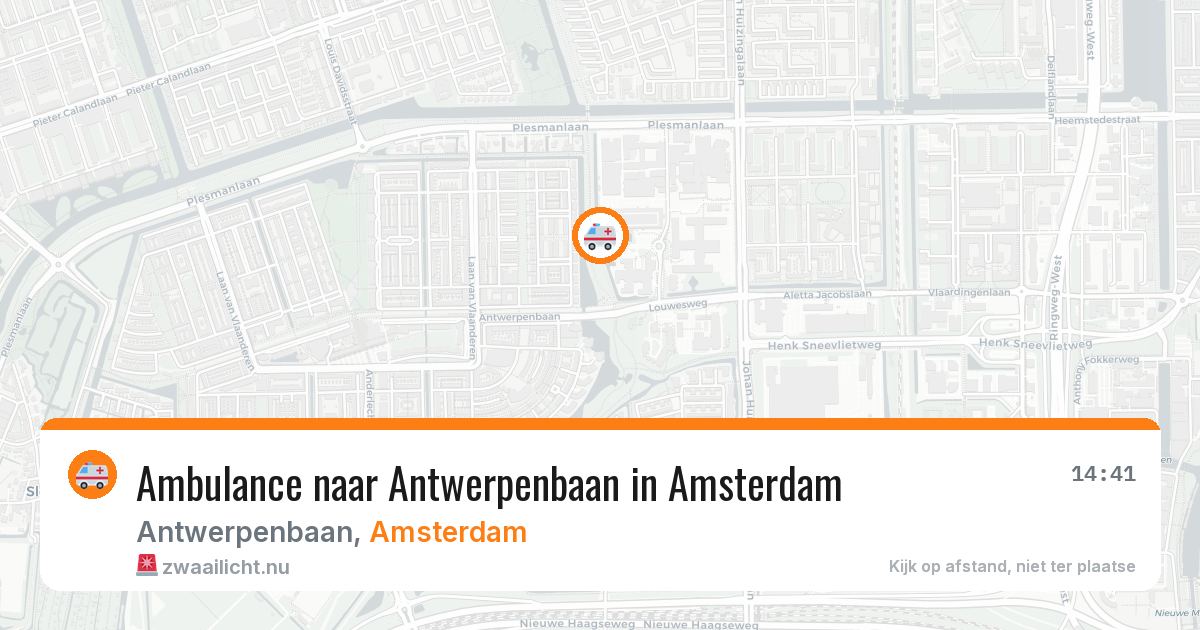 Ambulance naar Antwerpenbaan in Amsterdam — 16 jul 2026