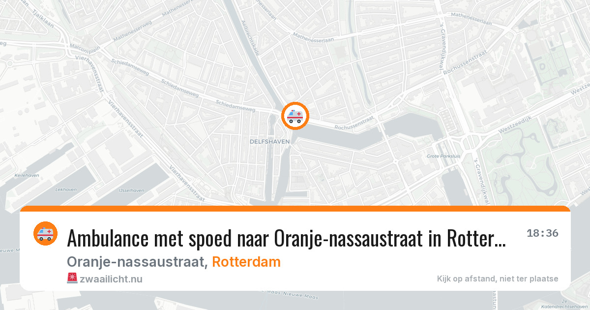 Ambulance met spoed naar Oranje-nassaustraat in Rotterdam — 16 jul 2026