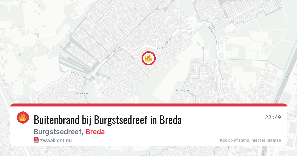Buitenbrand bij Burgstsedreef in Breda — 13 jul 2026