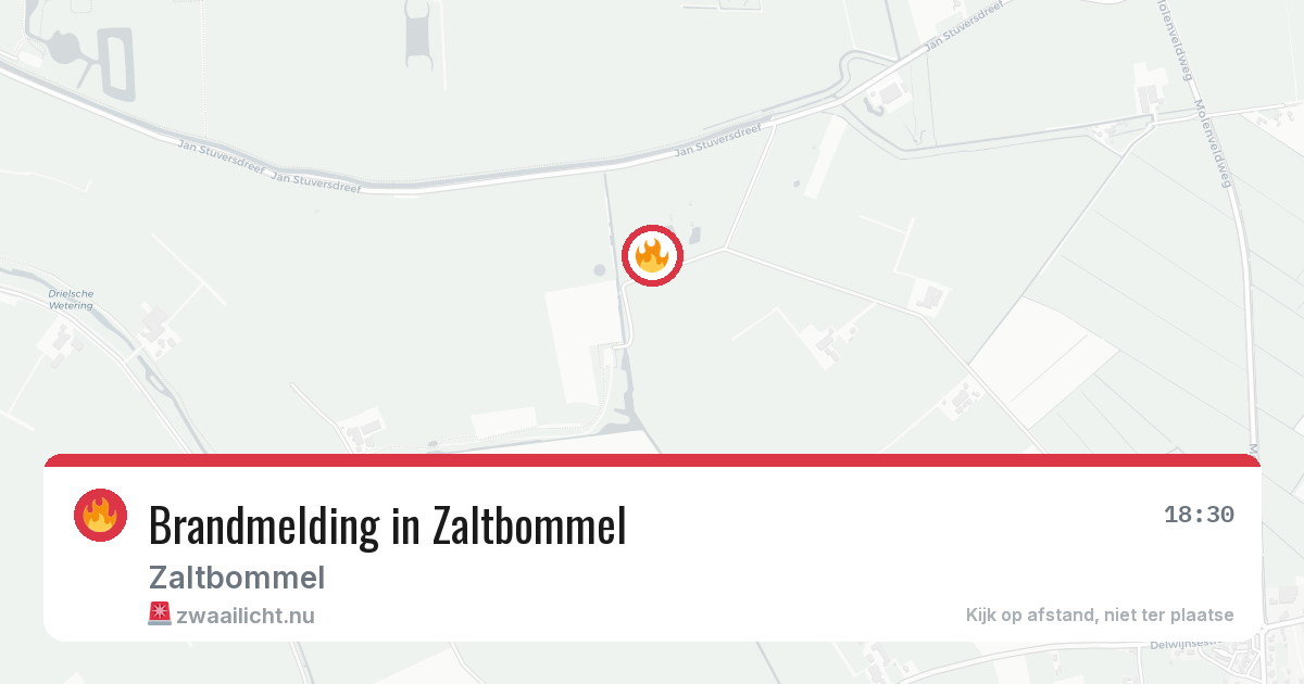Brandmelding in Zaltbommel — 3 jul 2026
