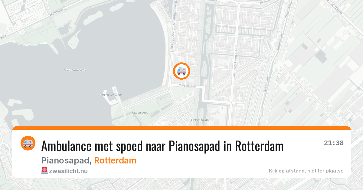 Ambulance met spoed naar Pianosapad in Rotterdam — 2 mei 2026