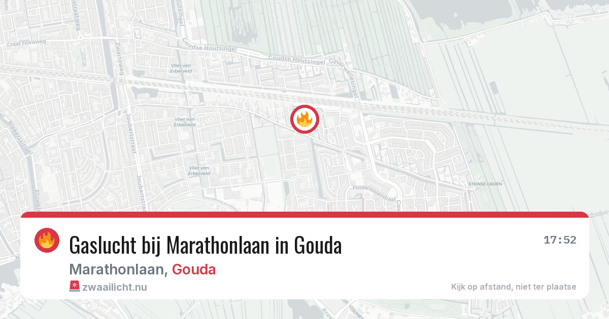 Gaslucht bij Marathonlaan in Gouda — 11 jul 2026