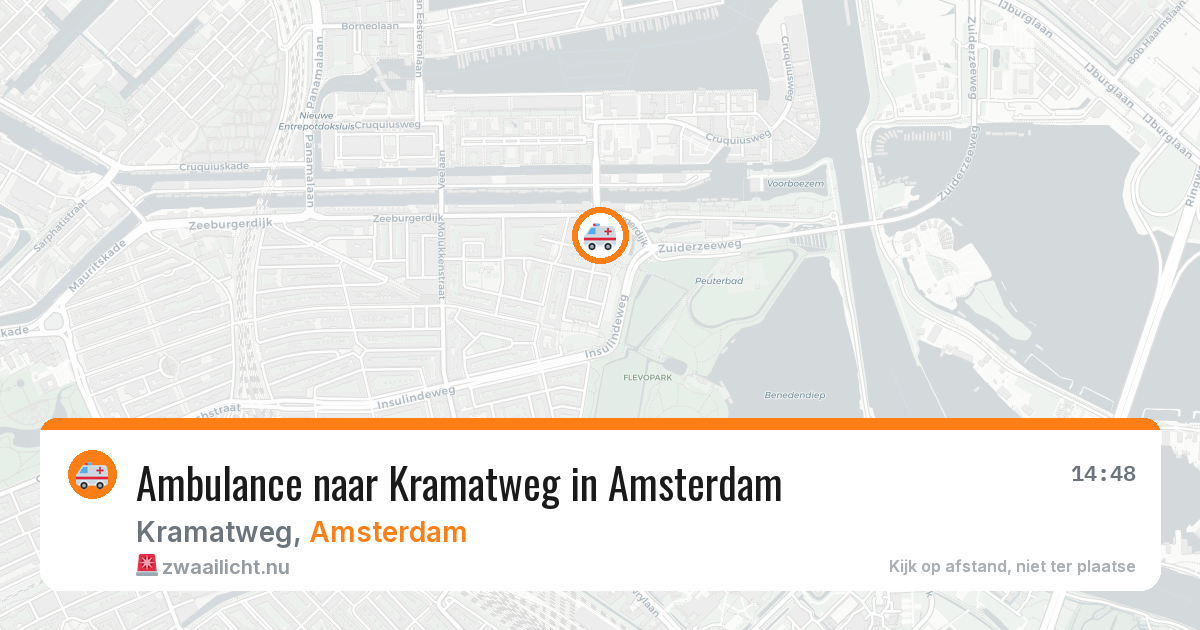 Ambulance naar Kramatweg in Amsterdam — 22 mei 2026