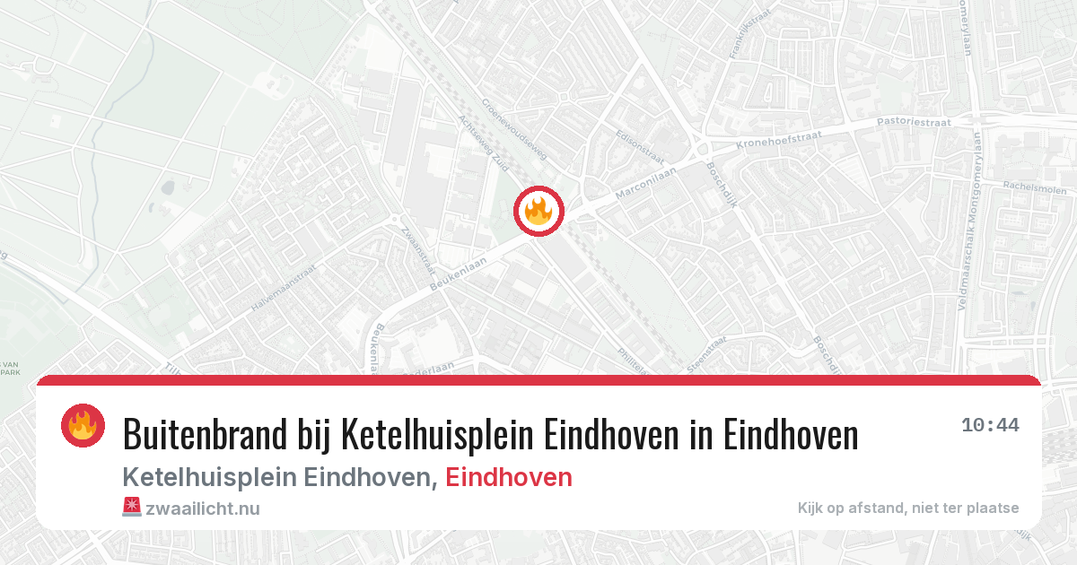 Buitenbrand bij Ketelhuisplein Eindhoven in Eindhoven — 12 jul 2026