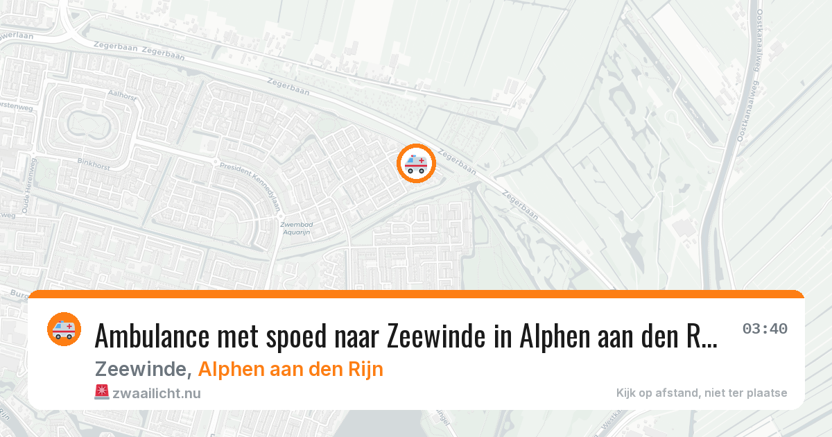 Ambulance met spoed naar Zeewinde in Alphen aan den Rijn — 3 feb 2026