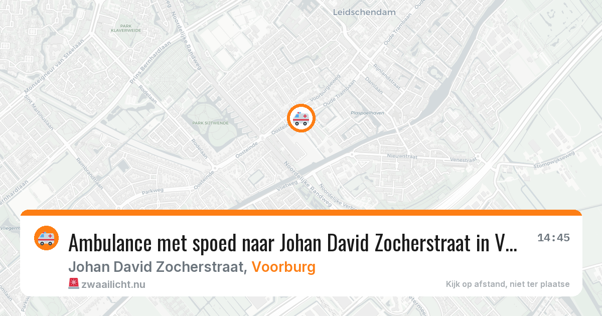Ambulance met spoed naar Johan David Zocherstraat in Voorburg — 21 apr 2026