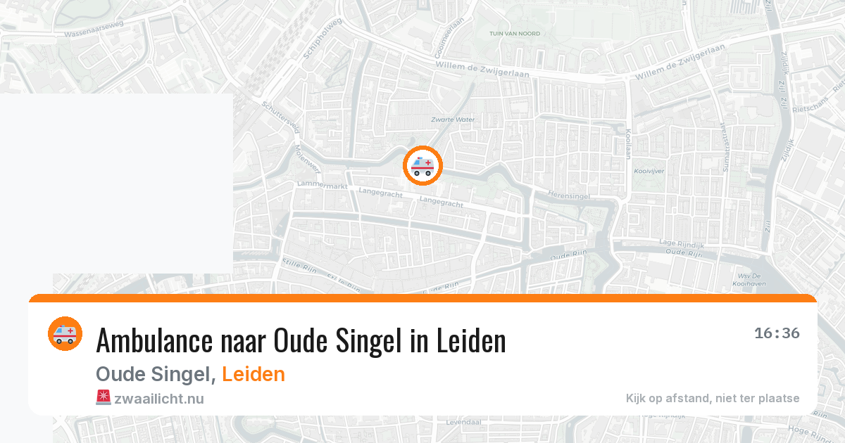 Ambulance naar Oude Singel in Leiden — 10 jul 2026