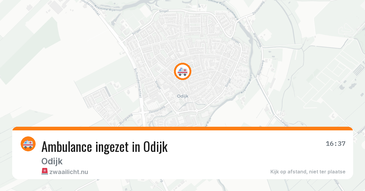 Ambulance ingezet in Odijk — 19 jul 2026