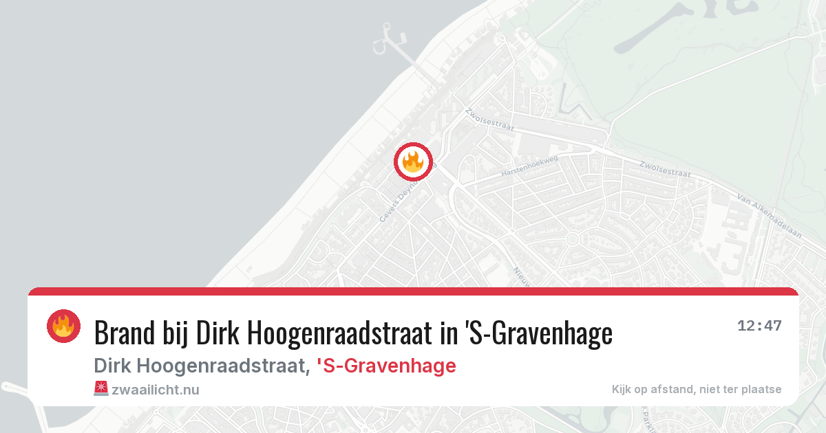 Brand bij Dirk Hoogenraadstraat in 'S-Gravenhage — 25 mrt 2026