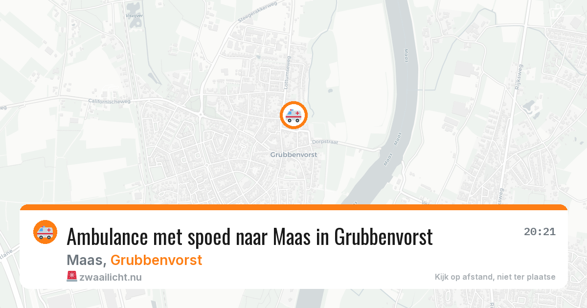 Ambulance met spoed naar Maas in Grubbenvorst — 13 jul 2026