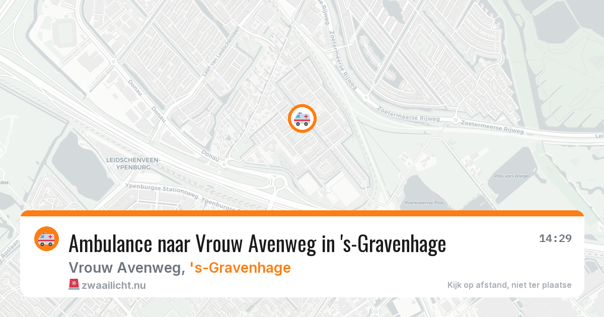 Ambulance naar Vrouw Avenweg in 's-Gravenhage — 25 jul 2026