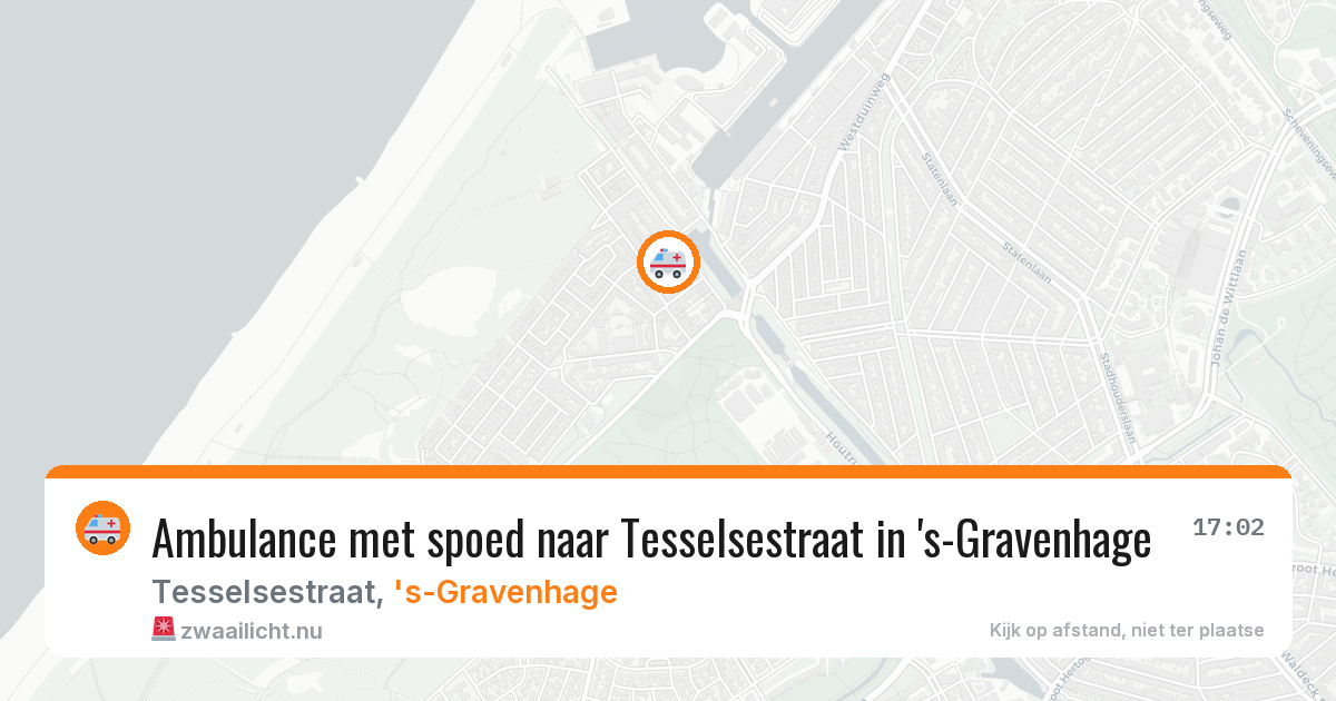 Ambulance met spoed naar Tesselsestraat in 's-Gravenhage — 2 jun 2026
