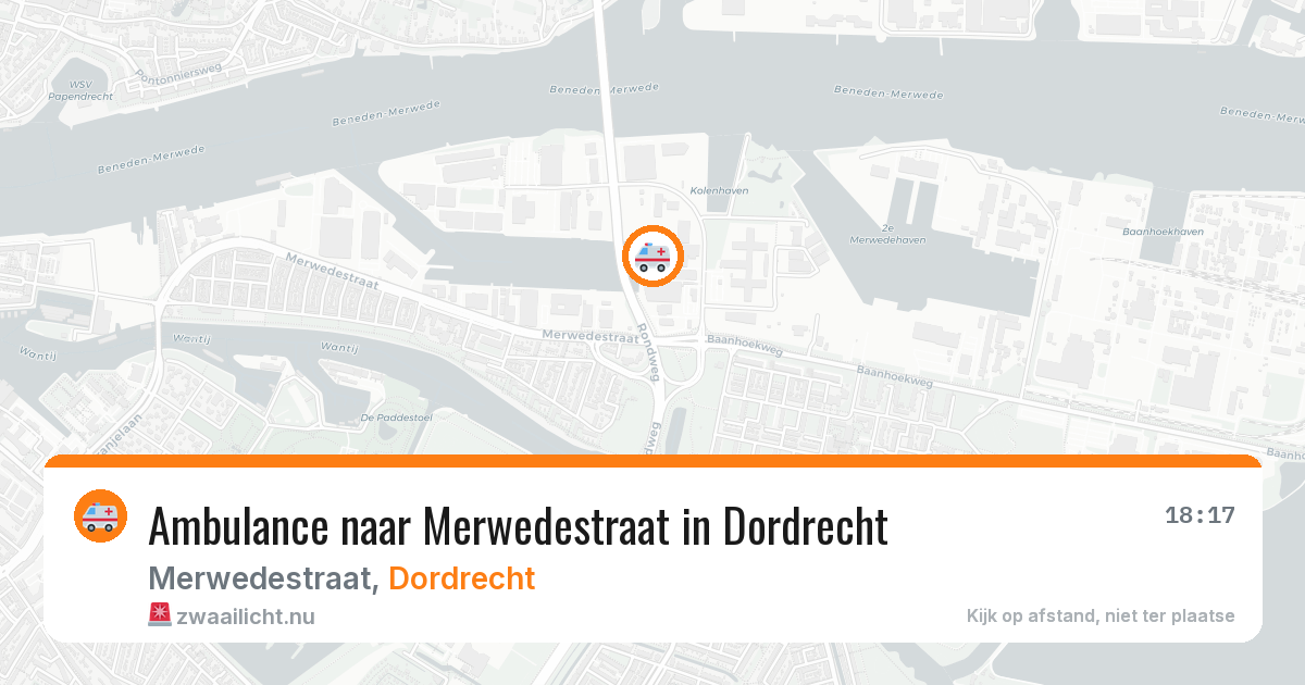 Ambulance naar Merwedestraat in Dordrecht — 11 jul 2026