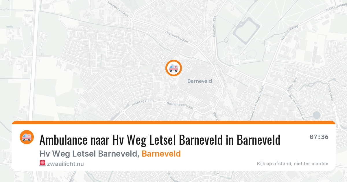 Ambulance naar Hv Weg Letsel Barneveld in Barneveld — 26 mei 2026