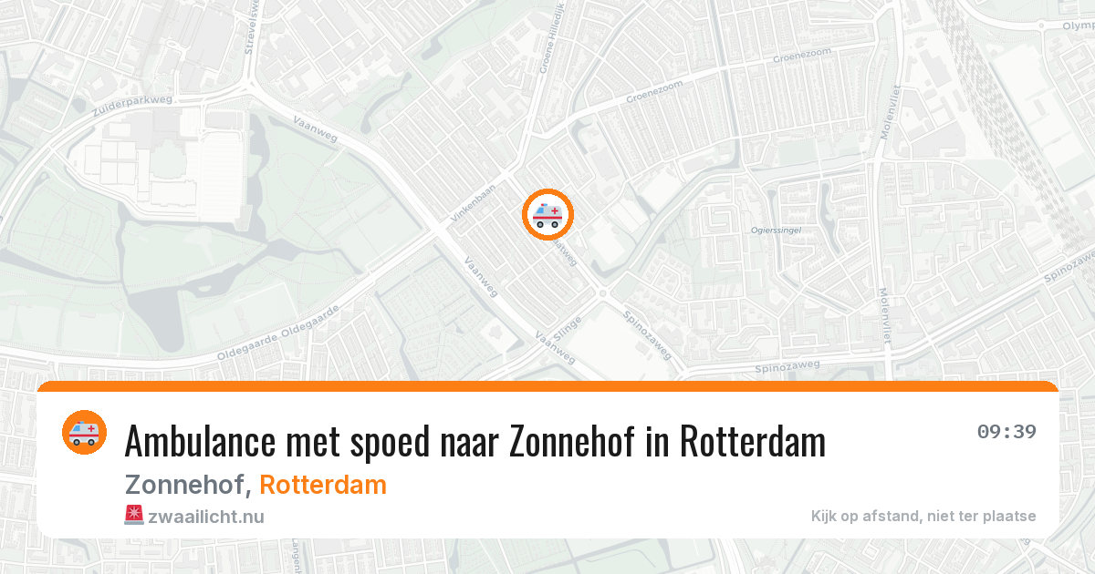 Ambulance met spoed naar Zonnehof in Rotterdam — 14 jul 2026